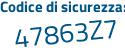 Il Codice di sicurezza è 2 continua con f35dZa il tutto attaccato senza spazi