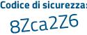 Il Codice di sicurezza è 3Z segue 43341 il tutto attaccato senza spazi