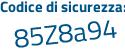Il Codice di sicurezza è bd44e45 il tutto attaccato senza spazi