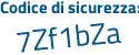 Il Codice di sicurezza è 3e76577 il tutto attaccato senza spazi
