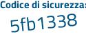 Il Codice di sicurezza è 39 poi 53a18 il tutto attaccato senza spazi