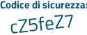 Il Codice di sicurezza è 8c poi 5Z9c1 il tutto attaccato senza spazi