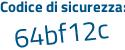 Il Codice di sicurezza è b poi 4ad9b1 il tutto attaccato senza spazi