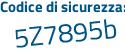 Il Codice di sicurezza è 69 segue d465a il tutto attaccato senza spazi