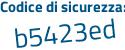 Il Codice di sicurezza è fe849 segue 42 il tutto attaccato senza spazi