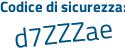 Il Codice di sicurezza è bed segue 69ba il tutto attaccato senza spazi