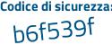 Il Codice di sicurezza è c381331 il tutto attaccato senza spazi