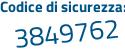 Il Codice di sicurezza è fcfZb poi 61 il tutto attaccato senza spazi
