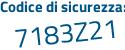 Il Codice di sicurezza è 1191e6c il tutto attaccato senza spazi
