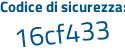 Il Codice di sicurezza è cc segue 77d2Z il tutto attaccato senza spazi