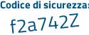 Il Codice di sicurezza è b199Z49 il tutto attaccato senza spazi