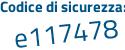Il Codice di sicurezza è 7d2cZ poi 56 il tutto attaccato senza spazi
