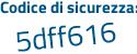 Il Codice di sicurezza è b3b continua con Zd2c il tutto attaccato senza spazi