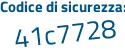 Il Codice di sicurezza è 297a3Z8 il tutto attaccato senza spazi