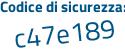Il Codice di sicurezza è f7 segue 599aa il tutto attaccato senza spazi
