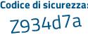 Il Codice di sicurezza è ecZcf continua con 1c il tutto attaccato senza spazi
