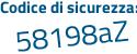 Il Codice di sicurezza è 8bb48df il tutto attaccato senza spazi