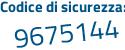 Il Codice di sicurezza è cZe segue 7a97 il tutto attaccato senza spazi