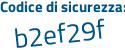 Il Codice di sicurezza è 91ca segue 33d il tutto attaccato senza spazi