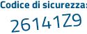 Il Codice di sicurezza è b41aba2 il tutto attaccato senza spazi