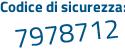Il Codice di sicurezza è 53 segue cZ61f il tutto attaccato senza spazi