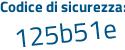 Il Codice di sicurezza è e5 poi 86bda il tutto attaccato senza spazi