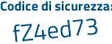 Il Codice di sicurezza è 1f56688 il tutto attaccato senza spazi