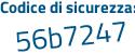 Il Codice di sicurezza è eadZdbd il tutto attaccato senza spazi
