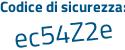 Il Codice di sicurezza è b67 continua con 2ZZd il tutto attaccato senza spazi