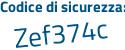 Il Codice di sicurezza è c65a4b3 il tutto attaccato senza spazi
