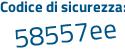 Il Codice di sicurezza è e1a292Z il tutto attaccato senza spazi