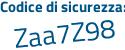 Il Codice di sicurezza è 621a3 continua con bc il tutto attaccato senza spazi