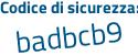 Il Codice di sicurezza è 97b continua con 5b89 il tutto attaccato senza spazi