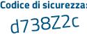 Il Codice di sicurezza è e33efZ4 il tutto attaccato senza spazi