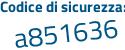 Il Codice di sicurezza è Zfc continua con 446f il tutto attaccato senza spazi