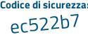 Il Codice di sicurezza è 4e5bed5 il tutto attaccato senza spazi
