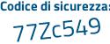 Il Codice di sicurezza è df1 poi 13eb il tutto attaccato senza spazi