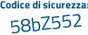Il Codice di sicurezza è e144983 il tutto attaccato senza spazi