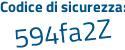 Il Codice di sicurezza è bd segue ab183 il tutto attaccato senza spazi