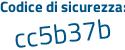 Il Codice di sicurezza è 9c segue 1b8cb il tutto attaccato senza spazi