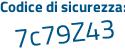Il Codice di sicurezza è 366 poi 61Zb il tutto attaccato senza spazi
