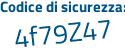 Il Codice di sicurezza è 19 poi 786fa il tutto attaccato senza spazi