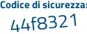 Il Codice di sicurezza è aad9 segue c61 il tutto attaccato senza spazi