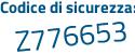 Il Codice di sicurezza è 9Z3ffad il tutto attaccato senza spazi