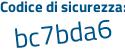 Il Codice di sicurezza è Z48Z4 poi ZZ il tutto attaccato senza spazi