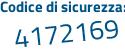 Il Codice di sicurezza è ba93dde il tutto attaccato senza spazi
