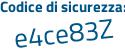 Il Codice di sicurezza è 7a poi a8b37 il tutto attaccato senza spazi