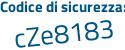 Il Codice di sicurezza è 4ef3c3b il tutto attaccato senza spazi