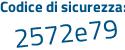 Il Codice di sicurezza è de3a951 il tutto attaccato senza spazi