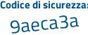 Il Codice di sicurezza è b poi ZZ3a1e il tutto attaccato senza spazi
